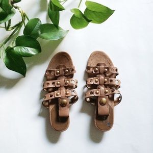 Nine West gold studded gladiator sandals